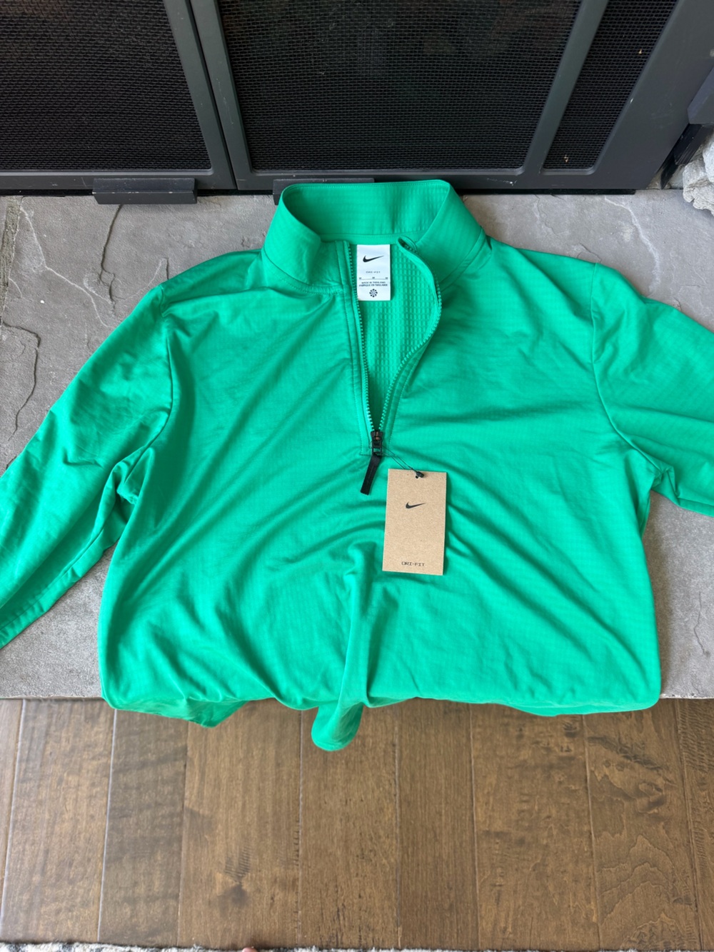 Nike Men’s Bright Green Quarter-Zip Pullover